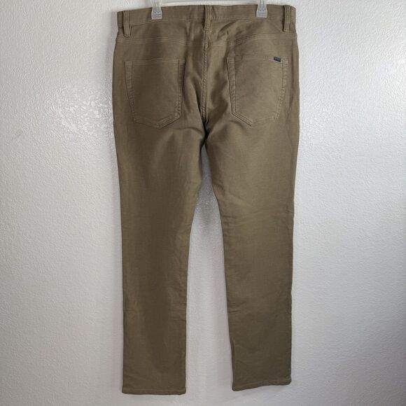 JACHS NEW YORK 5-Pocket Pants 36 x 34 Khaki Brown Stretch Straight Leg Chino - Picture 3 of 9